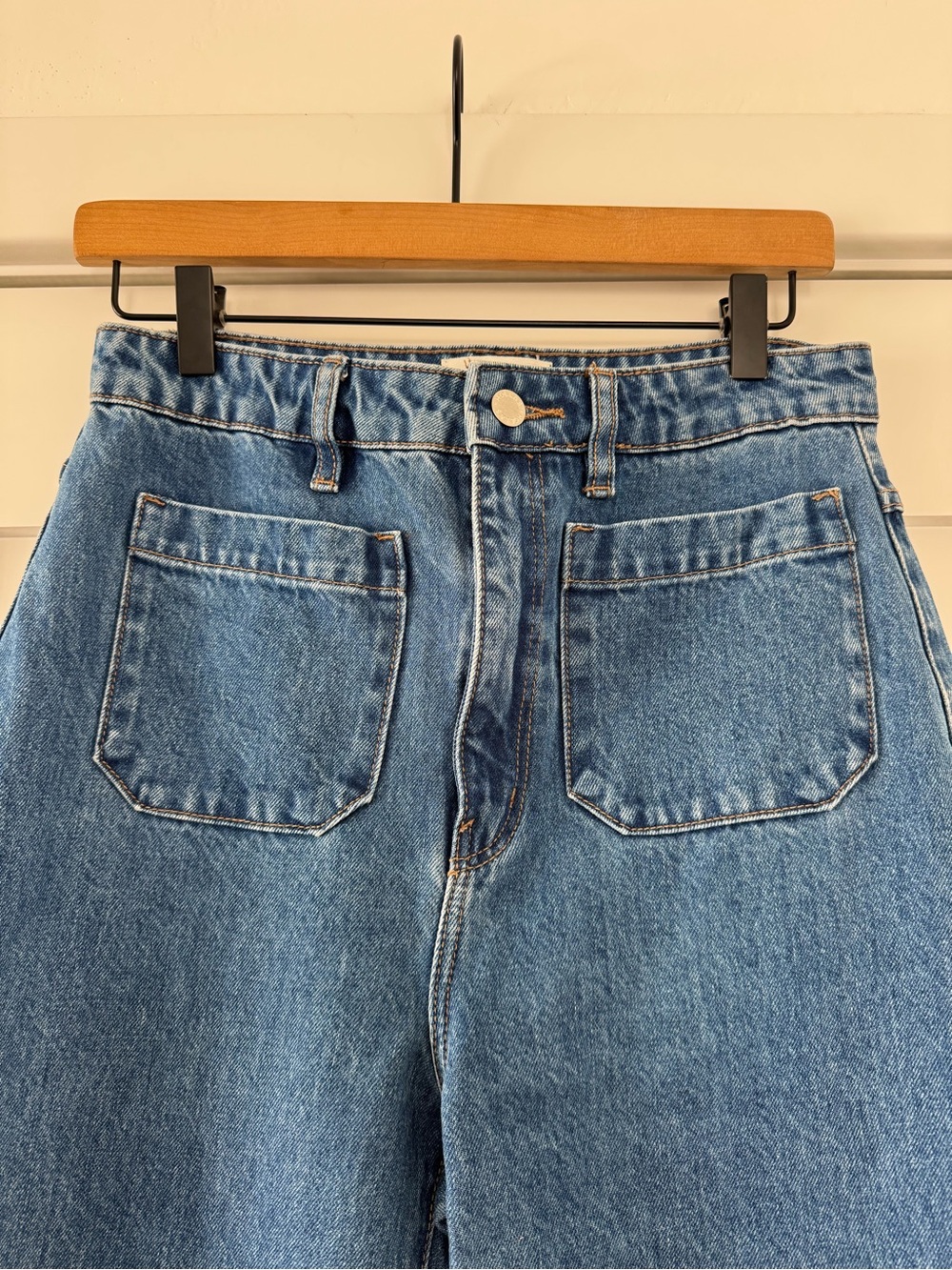 ROLLA'S Wide Leg High-Rise Jeans - Medium Blue - Picture 3 of 5